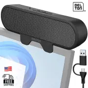 Delton P150 Clip-On 10-Watt Computer Speaker, USB-A Powered, Black