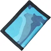 [PMTFUMY] 1-Pack Camouflage Blue Outdoor Sports Wallet， Slim Camouflage Wallet ， Mini Trifold Coin Purse with Zipper for Outdoor Sports, Camouflage Blue, One Size, fashion