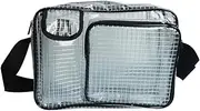 LeoLeoii Anti-Static Clear PVC Bag Cleanroom Engineer Tool Bag Crossbody Messenger for Put Computer Tools Working in Cleanroom Clear PVC Bags for Women/1464