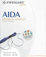 Precut Zweigart Stern-Aida 14 count White 3706/100