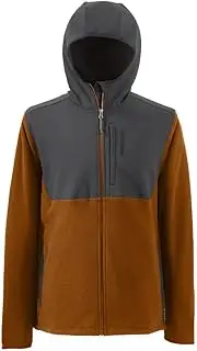 [Grundéns] Bering Fleece Pro Full-Zip Hoodie, Umber/Anchor, Small