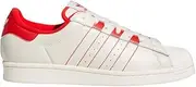 [adidas] Superstar Shoes Men's, Cloud White/Vivid Red/Cloud White, 8.5 US