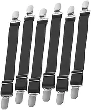 6pcs Elastic Boot Straps Metal Buckles Sheet Holder for Retro Boots Jeans Stylish Pants Secure Holders