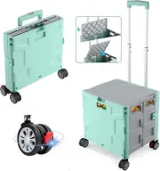 Foldable Shopping Utility Cart Portable Rolling Crate Handcart Storage Wheel