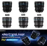 Sirui T1.2 S35 Night Walker 16mm 24mm 35mm 55mm 75mm Cine Lens for RF-Mount