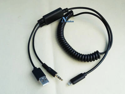 AUX CABLE ADAPTER FOR ALPINE IVE-W535HD IVE-W530 KCU-461IV iPHONE 14 13 12 11 X