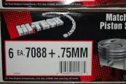 Hi-Tech 7088+.75MM (.030) Set of 6 Pistons Toyota