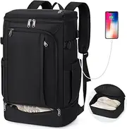 Travel Laptop Backpack 15.6 Inch Flight Approved Carry On Backpack with USB Charging Port Backpacks Anti Theft Waterproof Computer Backpack for Men & Women Travel Work Business School