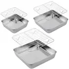 Stainless Steel Roasting Tray with Separate Cooling Rack for Fresh Bakes