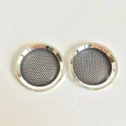 2P 1.5" Speaker Cover Metallic Silver ABS Frame Mesh For Car Audio DJ PA Speaker