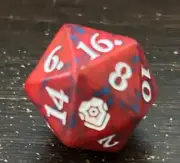 CLB RED 20-sided TRUE RANDOM Die / Dice (19 mm) MTG Battle For Baldur’s Gate