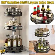 360° Rotation Kitchen Spice Multi Layers Storage Rack Organizer Seasoning Holder