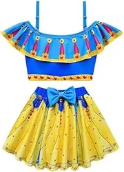 [DYZANOROKY] Kids' Swimsuit, Girls, Separate, Junior 2-Piece Set, For Kids, Magic Room, Bikini, Ruffle, Lace Included, Skirt, Cute Ruffle, Kindergarten, Nursery, Blue, Pink, Girls, 39.4 - 59.1 inches