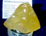 Libyan Desert Glass Meteorite Tektite impact specimen( 945 crt)Soft stand alone