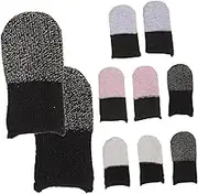 SHOWERORO 5 Pairs Breathable Finger Covers Non Slip Finger Protectors for Gaming Sweat Comfortable Touch Screen Sleeves for Mobile Gaming Experience