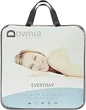 Downia Everyday 15% White Duck Down and Feather Quilt, White, Queen