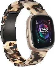 [AWSMORE] AWSMOR Resin Band Compatible with Fitbit Versa 4/Versa 3/Fitbit Sense 2/Sense Band Women, Lightweight Bracelet Wristband Replacement Strap for Versa 3/4/Sense 2 Smartwatch