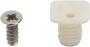 Silverline 8Mm Plastic Hinge Dowel Inserts with Screws, 50 Pcs