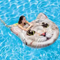 在飛比找蝦皮購物優惠-INTEX 58784 貓咪造型浮墊 浮板 水上遊戲 浮床 