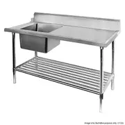 Modular Systems Left Inlet Single Sink Dishwasher Bench SSBD7-1200L/A - SSBD7-1200L/A