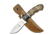 Elk Ridge Burl Wood Handle Hunting Knife - Two-Tone