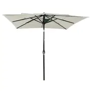 Outdoor Garden Parasol 3-Tier Patio Umbrella 2.5m Sun Shade Aluminium Pole Sand