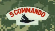 MERCENARY COLONEL MAD MIKE HOARE WILD GEESE "COMMANDO 5" iron-on INSIGNIA