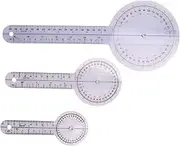 Spinals Goniometer Protractors, 3Pcs 6/8/12 Inch Therapy Protractor Measuring Angle Ruler,Multi-Ruler Goniometer Angle Spinal Ruler,Goniometer Transparent Orthopedic Angle Ruler Plastic Goniometer
