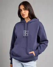 [RVCA] RVCA Women's Wavey Slouched Hoodie in Moody Blue Size Small S Moody Blue