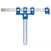 Adjustable Cabinet Hardware Jig Woodworking Hole Punch Locator Drill Guide for Installation of Handles Knobs on Doors an