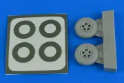 Aires 4787 1/48 Spitfire Mk.I 5-Spoke Wheels & Paint Masks For Tamiya