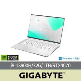 【GIGABYTE 技嘉】16吋 i9 RTX4070創作者筆電(AERO 16 OLED BSF-A3TW964SP/i9-13900H/32G/1TB/W11P)