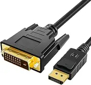 DisplayPort to DVI Cable, BIENQUE Display Port to DVI Male to Male Adapter Gold Plated Cord (10FT)