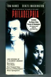 Tom HANKS & Denzel WASHINGTON in PHILADELPHIA! Brand New VHS Movie!