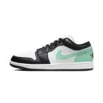 【NIKE 耐吉】AIR JORDAN 1 LOW GREEN GLOW 男鞋 黑白綠色 AJ1 喬丹 休閒鞋 553558-131