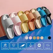 Comfortable Lightweight Antibacterial Slides - Deodorant, Memory Foam, Non-Slip Indoor/Outdoor Slippers in Multiple Colors
