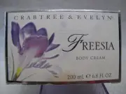 CRABTREE & EVELYN FREESIA BODY CREAM 6.8 oz 200 ml. JAR NOS Vintage