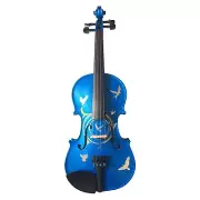 Bird Heaven Deluxe Metallic 1/4 Violin w Bow, Case, Crystal Tuner,Rosin, Strings