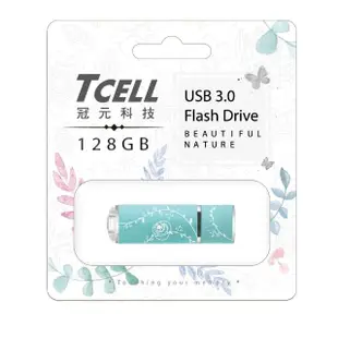 【TCELL 冠元】USB3.0 128GB 絢麗粉彩隨身碟(Tiffany藍)