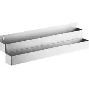 8 1/8"W x 42"L Stainless Steel Double Tier Speed Rail Liquor Display