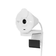 Logitech Brio 300 Full HD Webcam with Privacy Shutter, Noise Reduction Microphone, USB-C, certified for Zoom, Microsoft Teams, White