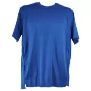 Sonar Blue Dry Fit Vent Plain Solid Blank Adult Men Crew Neck Tshirt Tee Medium
