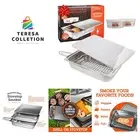 Large Stovetop Smoker - Stainless Steel BBQ Smoker Box w/Hickory & Oak Wood C...