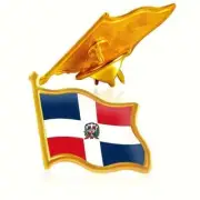 Dominican Republic Waving Flag Lapel Pins, Patriotic Flag Metal Pin