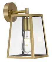 Carter Brass Glass Lantern Vintage Wall Light
