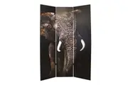 Canvas Elephant Room Divider Screen
