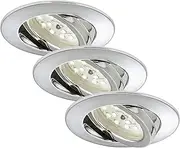 Briloner Leuchten LED Recessed Light, Recessed Spotlight, LED Spotlight & Recessed Spotlight, 230 V Spotlights, Ceiling Spotlight, Living Room Lamps, Recessed Ceiling Lights, Recessed Spotlight Set, Swivelling, Round