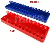 New 1/4 DRIVE SAE & METRIC SOCKETS TRAYS HOLDERS ORGANIZER DEEP SHALLOW SOCKETS