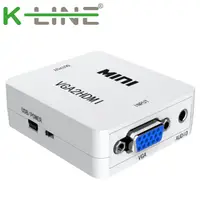 在飛比找PChome24h購物優惠-K-Line VGA 轉 HDMI + Audio 影音轉換