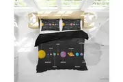 3D Solar System Infographic Design Quilt Cover Set Bedding Set Duvet Cover Pillowcases WJ 1872